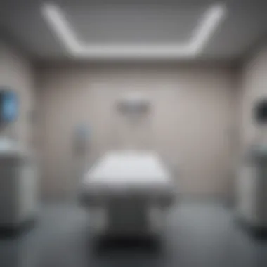 Post-Lavage Recovery Environment Post-lavage recovery room setup for patients