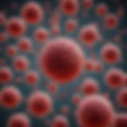Lymphocyte distribution in blood sample