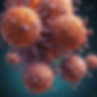 Microscopic Analysis of Mantle Lymphoma Cells Microscopic view of mantle lymphoma cells