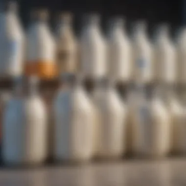 Variety of Milk Types Different types of milk available