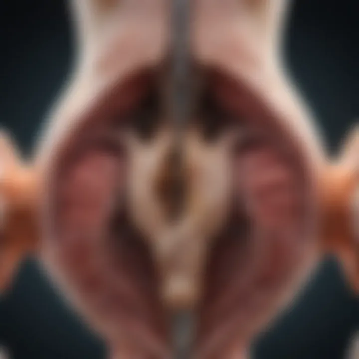 Diagram showcasing uterine fibroids structure