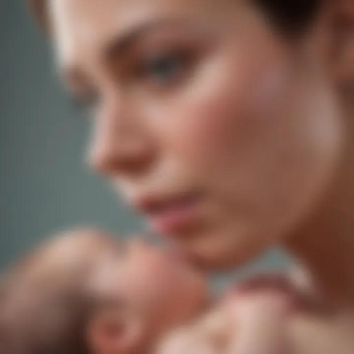 An illustration depicting maternal health and child development intertwined.