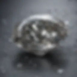 Close-up view of a nickel diamond coated surface showcasing its texture and shine