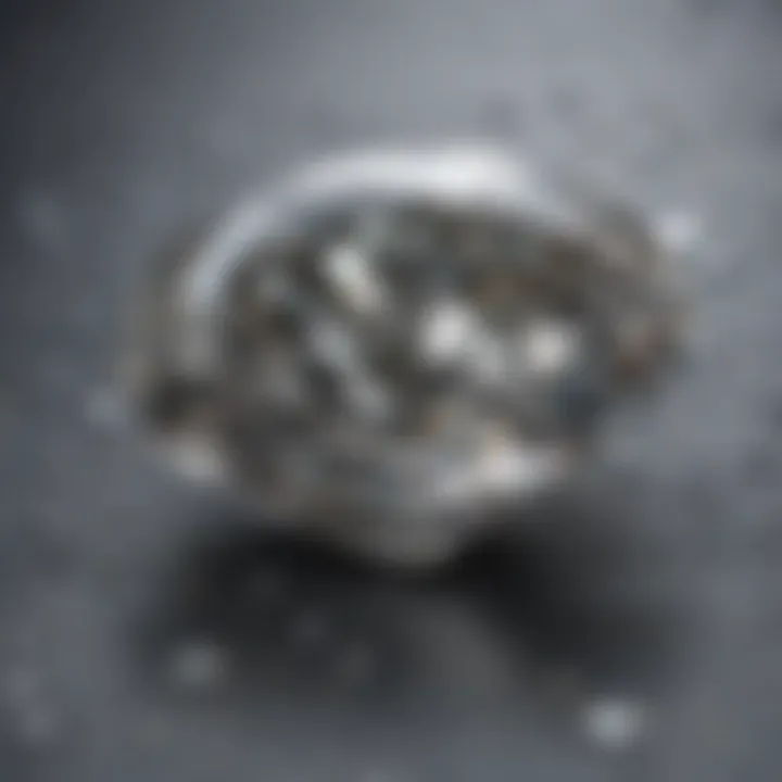 Close-up view of a nickel diamond coated surface showcasing its texture and shine