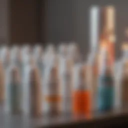 Close-up of various inhaler types on a table