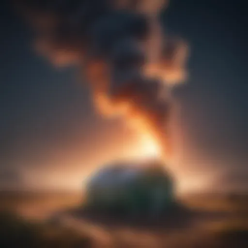 Scientific illustration of greenhouse gas emissions
