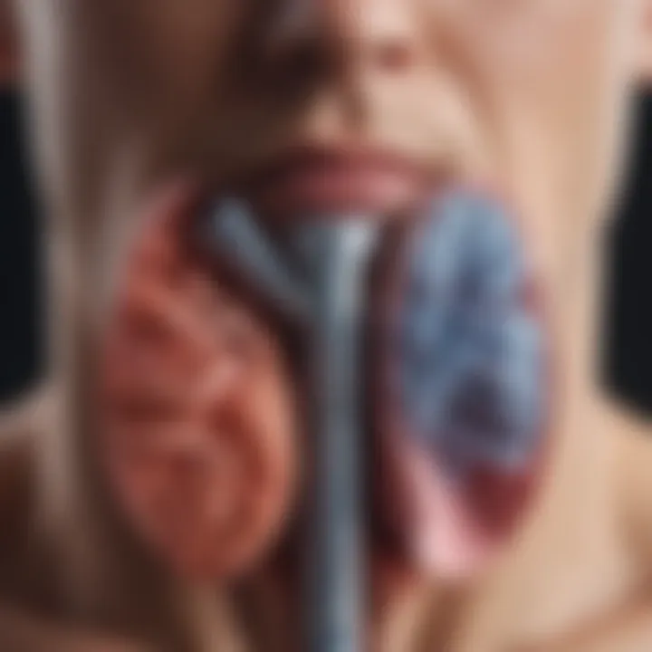 Illustration of the respiratory system affected by asthma and COPD