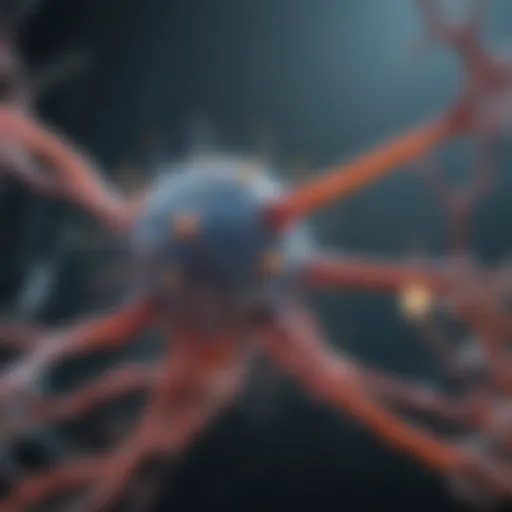 Diagram illustrating neurotransmitter reuptake and synaptic transmission
