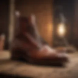 An iconic pair of RM Williams boots showcasing craftsmanship and elegance.