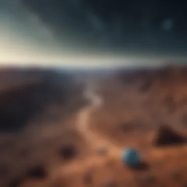 The Vastness of the Universe and Possibilities Beyond A cosmic landscape depicting the vastness of the universe and potential extraterrestrial worlds