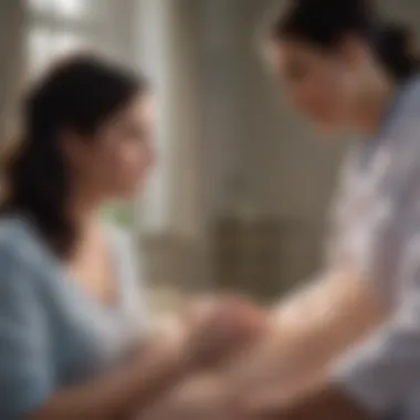 Consultation on SMA during Pregnancy Expectant mother consulting with healthcare provider