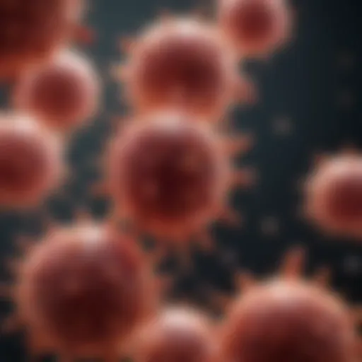 Illustration depicting the biological role of B cells in the immune system.