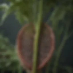 Cross-section of a plant stem showcasing vascular structures