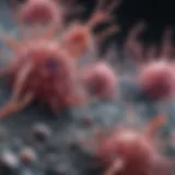 Representation of induced pluripotent stem cells under a microscope
