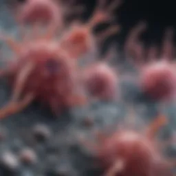 Representation of induced pluripotent stem cells under a microscope