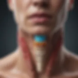 Conceptual illustration representing thyroid function enhancement
