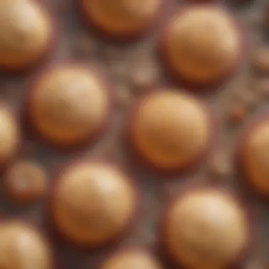 Microscopic image of yeast cells, highlighting their structure and potential role in skin conditions.