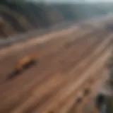 Aerial view of a construction site showcasing earthworks operations