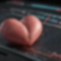 A close-up of a heart monitor displaying irregular heartbeat patterns.