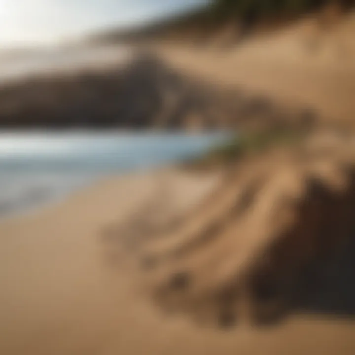 Before and after comparison of a beach affected by erosion