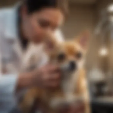 Chihuahua undergoing a veterinary examination