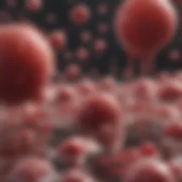 Illustration of hematopoiesis showcasing various blood components