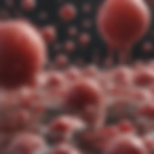 Illustration of hematopoiesis showcasing various blood components