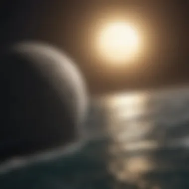Moon and Sun's Influence on Tides Illustration depicting the Moon and Sun's positions relative to Earth