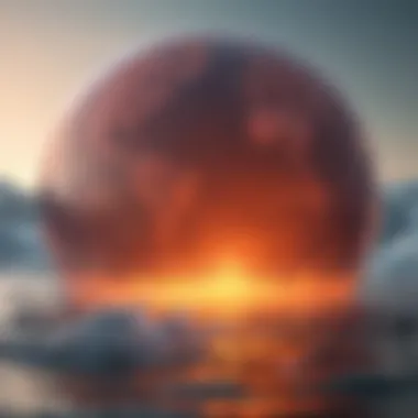Visual representation of global temperature rise over the years