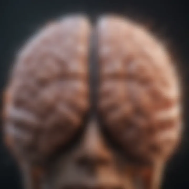 Illustration of brain activity related to depression