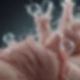 Illustration of fluid accumulation in tissues