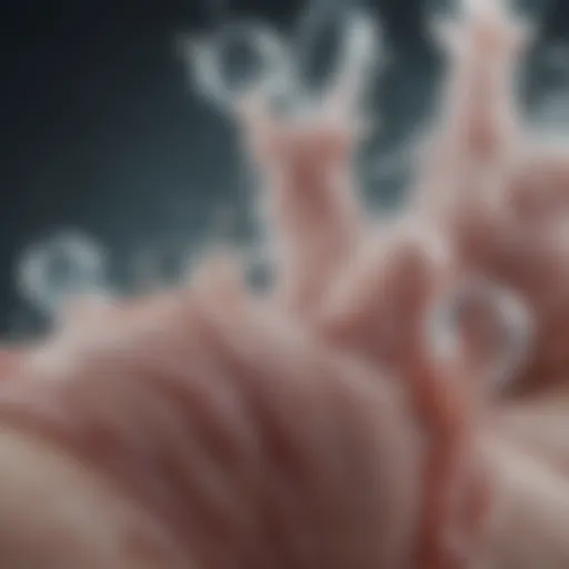 Illustration of fluid accumulation in tissues