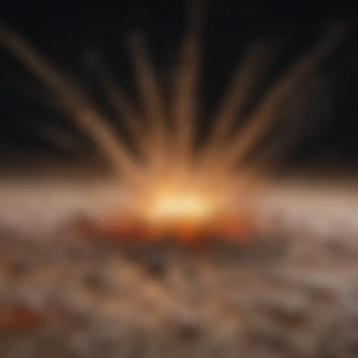 Microscopic view of fiberblast activity in tissue.