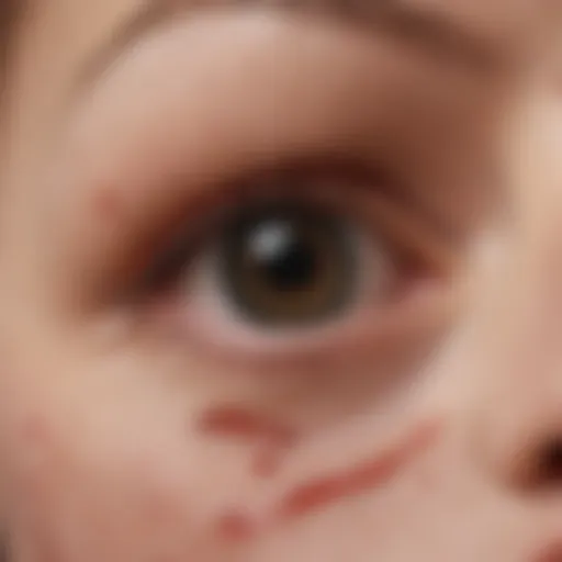Illustration of ring-shaped skin lesions characteristic of granuloma annulare.