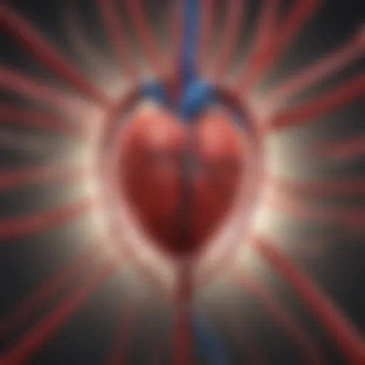 Visual representation of the cardiovascular system affected by HIV
