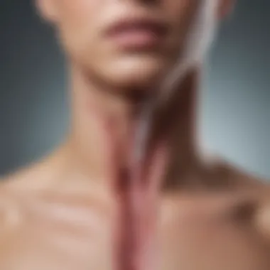 Diagram depicting common symptoms associated with hypersensitive esophagus