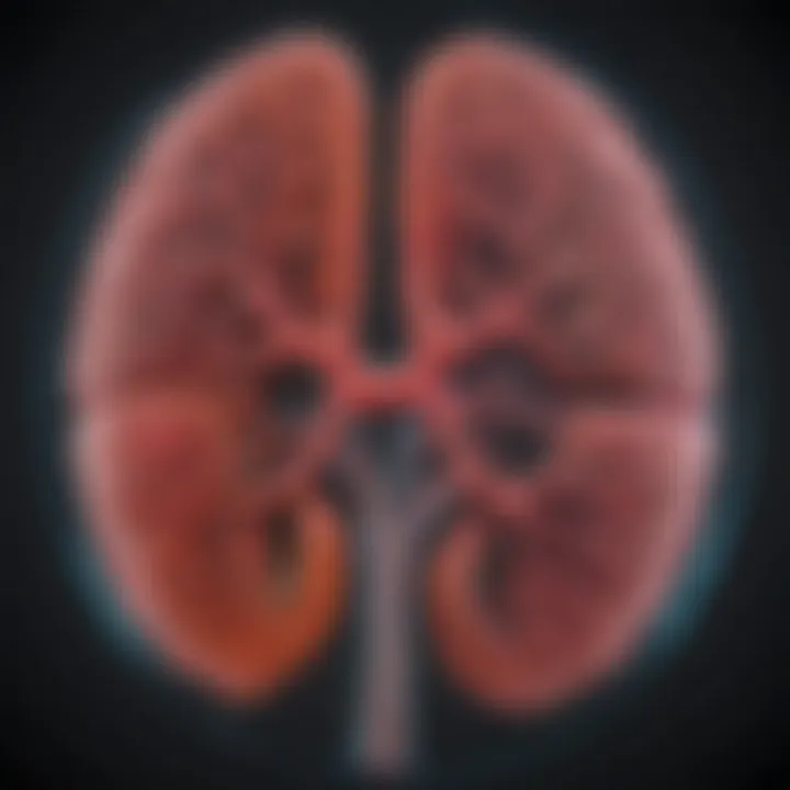 Graph depicting the correlation between kidney function and mental health