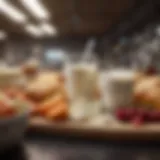 A vibrant assortment of dairy products essential for lacto vegetarians