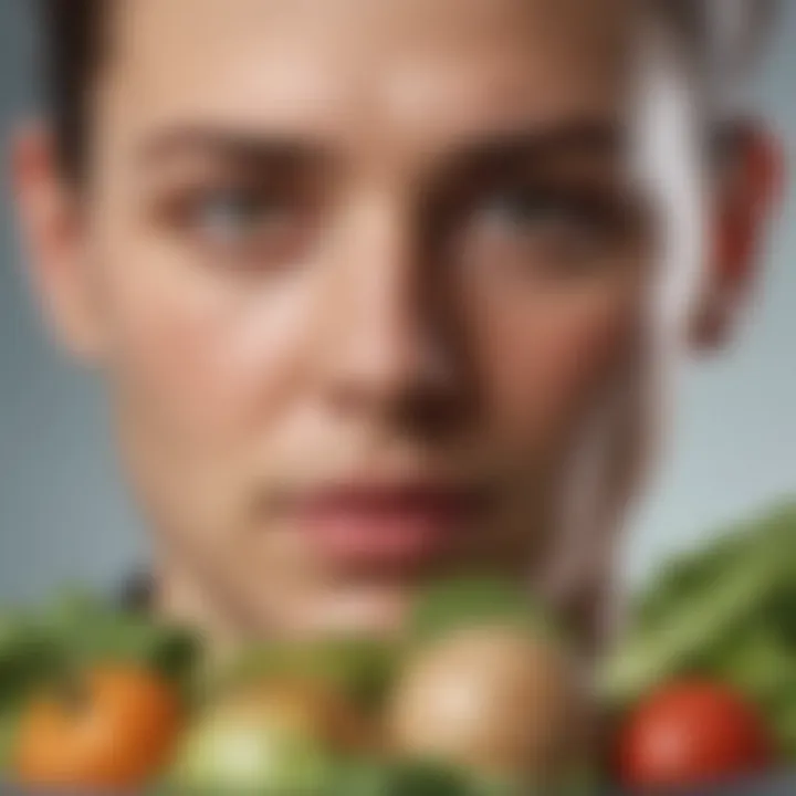 An artistic representation of ethical considerations in choosing a lacto vegetarian diet