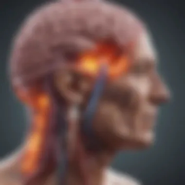 Diagram of symptoms associated with lung cancer brain metastasis