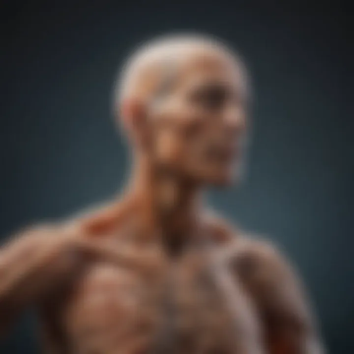 Visual representation of multiple sclerosis affecting the nervous system