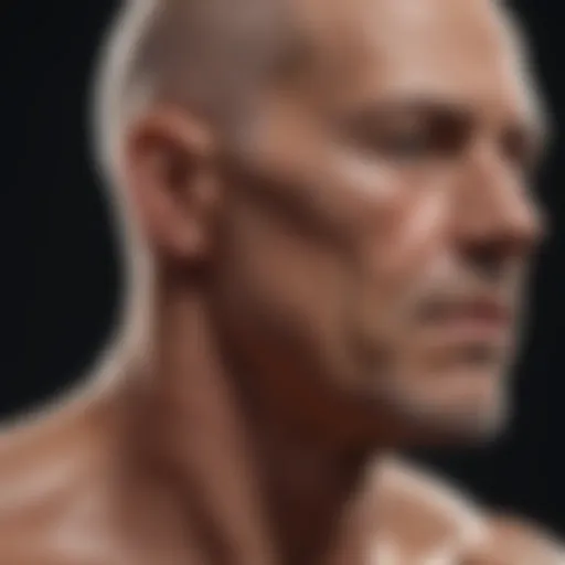 Visual representation of muscle atrophy due to inactivity