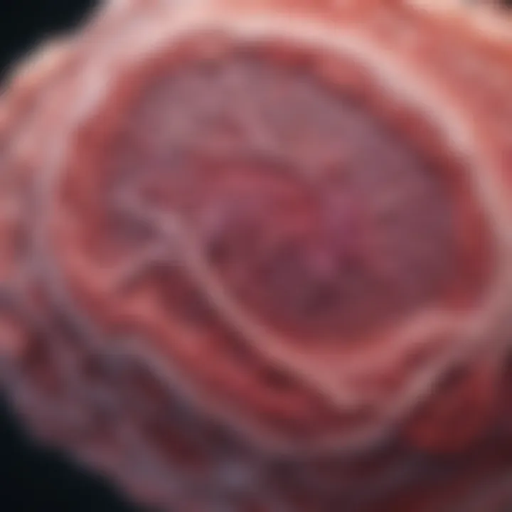 Histological slide featuring prostate cancer cellular changes