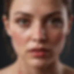 Clinical representation of severe anemia with blood samples