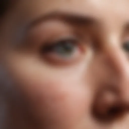 Close-up view of superficial basal cell carcinoma on skin