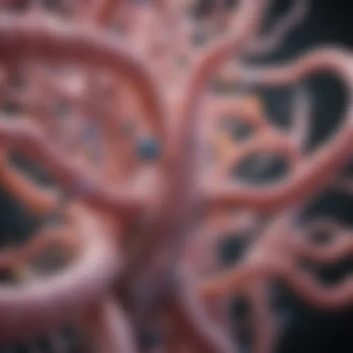 Illustration of symbiotic relationship between probiotics and gut microbiota