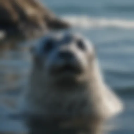 Harbor seal swimming in its natural habitat