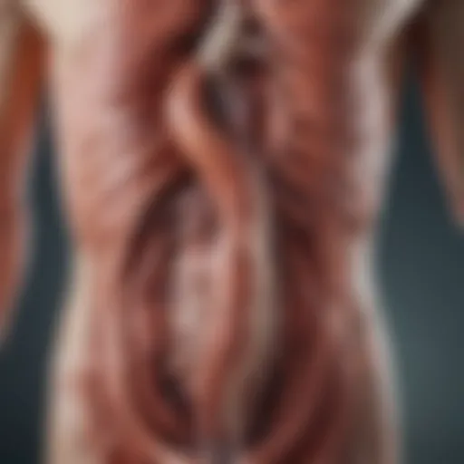 Diagram of the ascending aorta anatomy