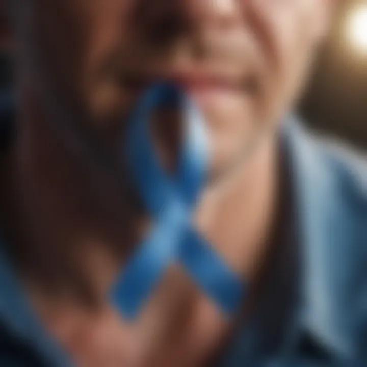 Prostate cancer awareness ribbon