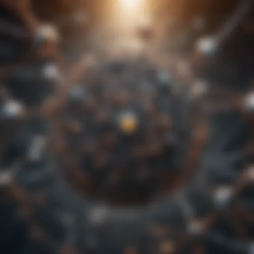 A visual representation of an interconnected influencer network